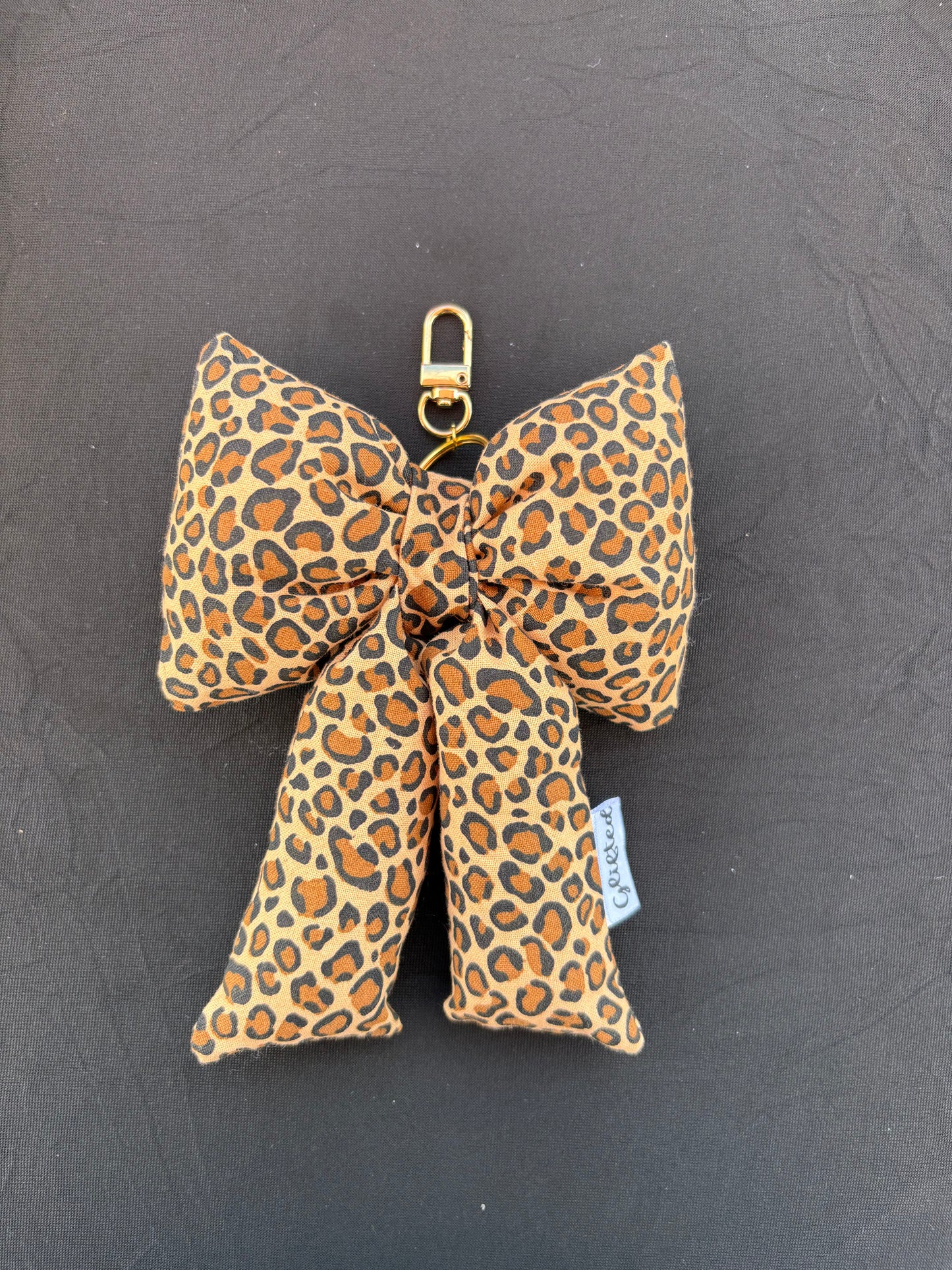 Puffy bow bag charm