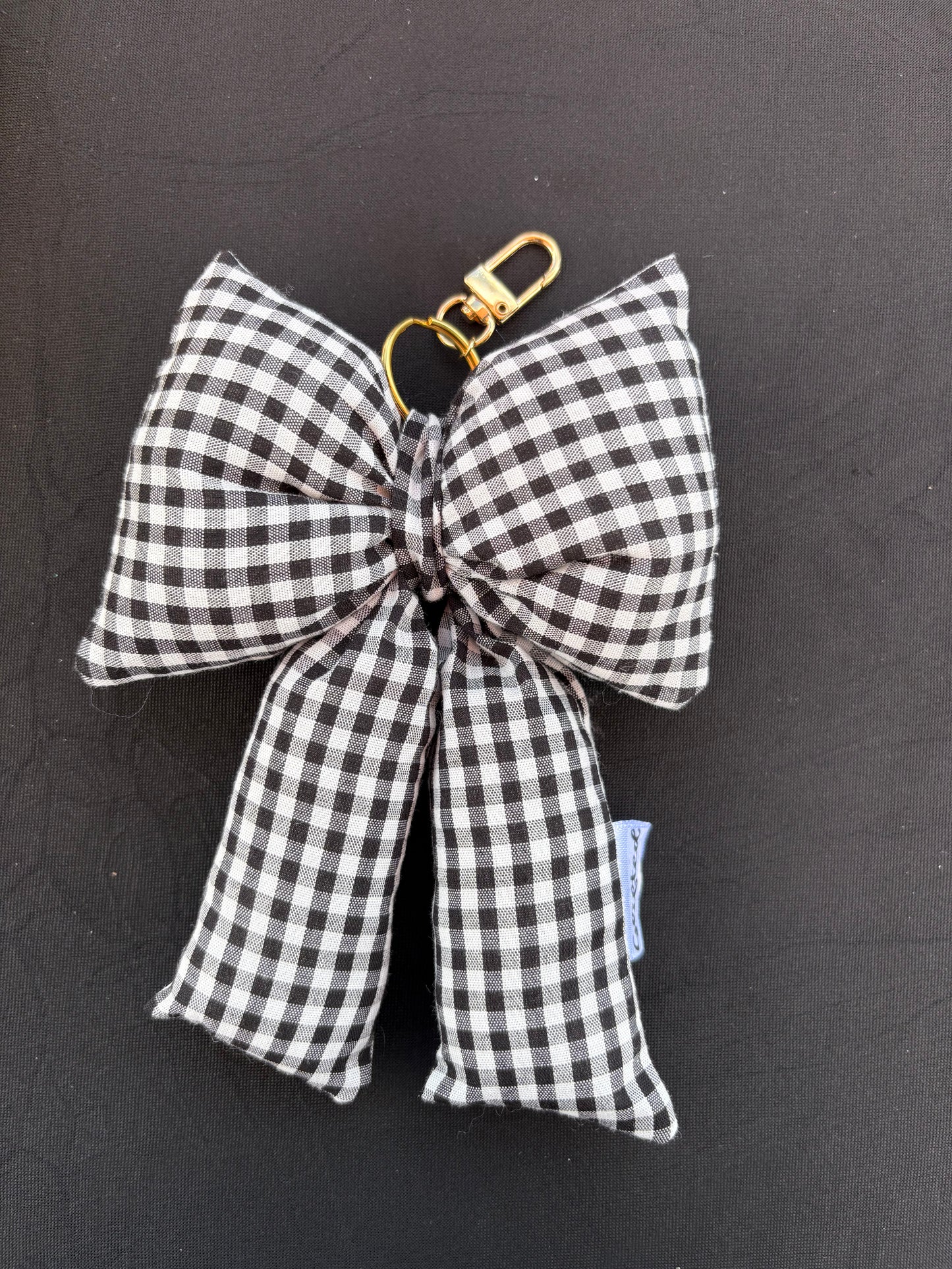 Puffy bow bag charm