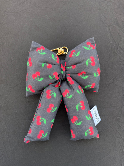 Puffy bow bag charm